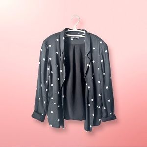 Cute Polka Dot Casual Blazer